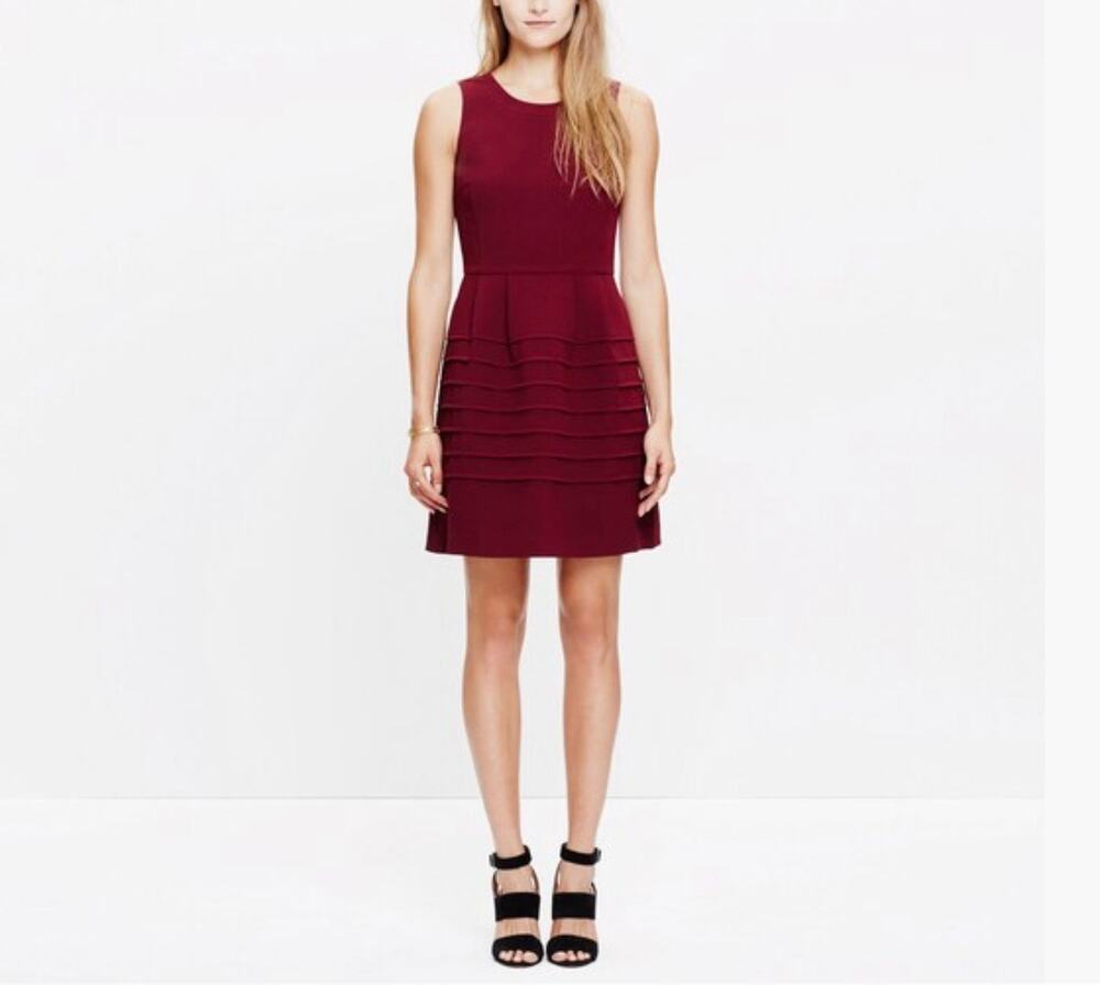 Madewell Women's Dark Cabernet Sleeveless Midnight Mini Dress Size 6